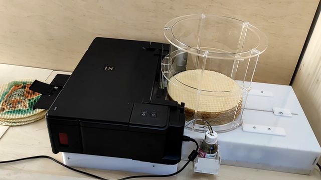 Пищевой принтер для печати на вафельных дисках смотреть онлайн