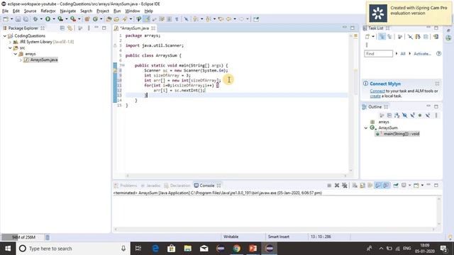 Array Sum In Java