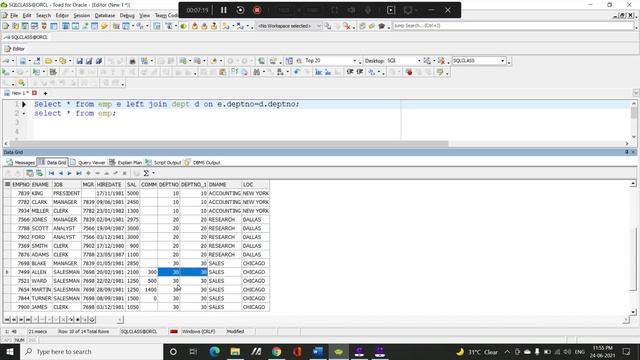 SQL Class 17 in Telugu / JOINS / CROSS, LEFT OUTER, RIGHT OUTER , FULL OUTER, NATURAL joins