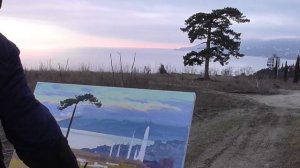 Художник Артём Пучков. На пленэре. Ялта.