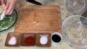 Салат из лука-батун!Самый популярный салат в Корее!