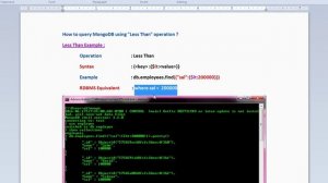 MONGODB FIND $LT LESSTHAN  DEMO