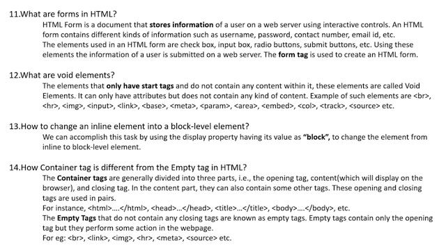 ? HTML Interview Questions and Answers for Freshers ?Part 2 ? The Ultimate Guide ??