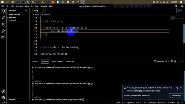 Advanced JavaScript Tutorial | Part-37 | Factorial using for loop Function in JavaScript |Web IT LT