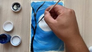 Рисуем гуашью | рисуем кота | как просто нарисовать кота