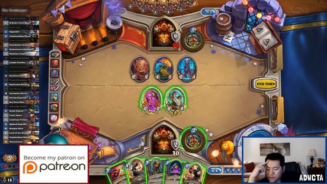 Hearthstone Arena K&C - 12 Win Warrior: Drunken Master смотреть онлайн