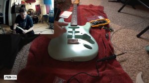 How To Change A Pickguard On A MIM Strat - Mint Green with Wilkinson Pickups