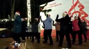 "Новогодний" линейный танец в Городском парке ГО Красногорск
