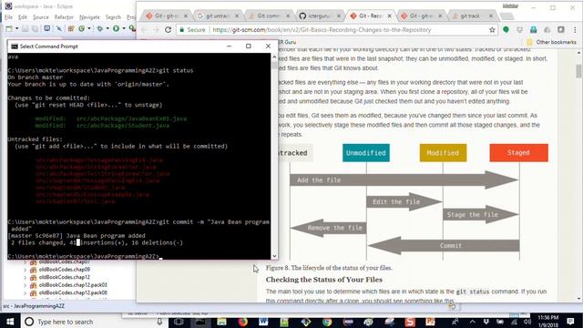 গিট এবং গিটহাব - Executing Git status, add, commit and push commands смотреть онлайн
