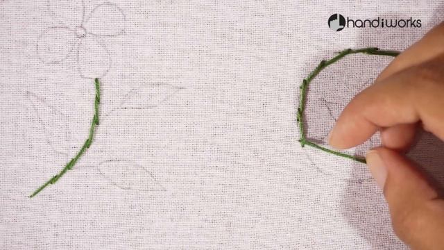 Basic Embroidery Stitches-Part 01| Stem Stitch Tutorial | HandiWorks #100