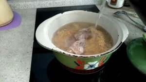 Каша пшеничная с мясом