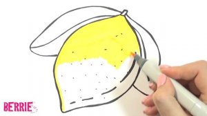 ЛИМОН - Рисунок и раскраска для детей | How to draw a Lemon easy for kids | Color Berries