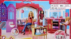 Toy doll`s house for kids. Barbie, Gabby, Fisher...