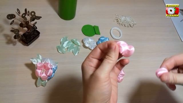 Резинки для волос "Нежный букетик" - мастер-класс (рус.) смотреть онлайн