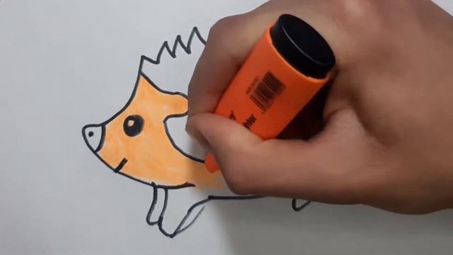 Bolalar uchun Kirpi rasm chizish/Drawing Hedgehog for children/Рисование еж для детей смотреть онлайн