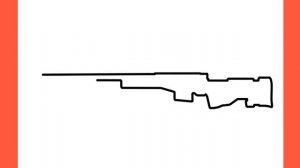 How to draw AWM from PUBG easy / drawing awp sniper rifle cs go gun step by step