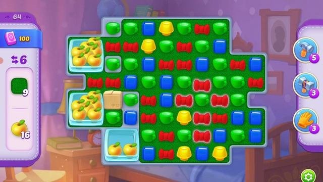 Homescapes Level 64 - [14 Moves] [2022] [HD] Solution Of Level 64 Homescapes[No Boosters]