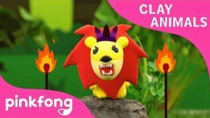 How to make Lion with Clay | Clay Animals | Animal Songs | Pinkfong Clay Time for Children