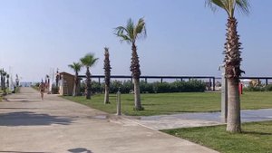 Городской пляж Белек. Кадрие. Обзор. Турция 2020.