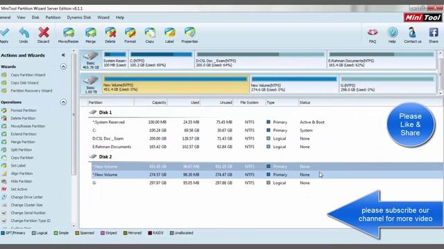 HDD partition resize/move/merge/split in Windows xp/7/10 bangla tutorial -CSL смотреть онлайн