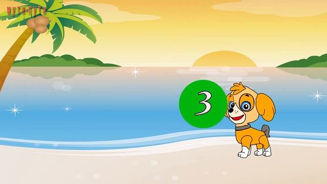мультики для малышей собачка учит цифры и играет в шарики смотреть онлайн