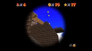 Super Mario 64 - Whomp's Fortress - Blast Away the Wall Gameplay Walkthrough