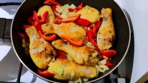 КУРИНАЯ ГОЛЕНЬ В ТОМАТНОМ СОУСЕ С МАКАРОНАМИ