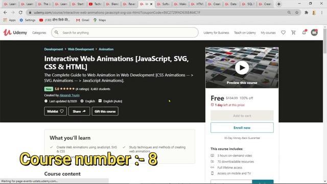 Udemy 100% Free Certificate On Paid Courses | Free online Udemy courses with certificates | #Udemy