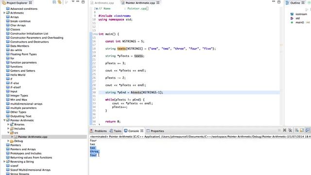 C++Tutorial for Beginners 40 - Pointer Arithmetic; Adding, Subtracting and Comparing Pointers смотреть онлайн