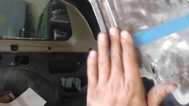 Мицубиси паджеро 2002г Замена левой четверти. Полный ремонт кузова. смотреть онлайн