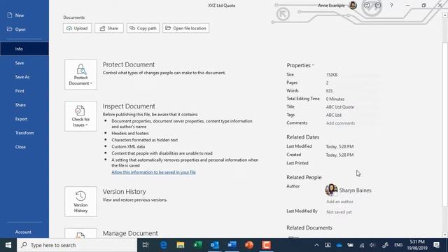 HOW TO: Check Document Properties and Remove Author Information (Microsoft Word) смотреть онлайн
