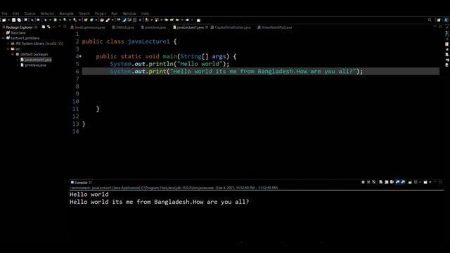 print expression_JAVA_LECTURE-1 смотреть онлайн
