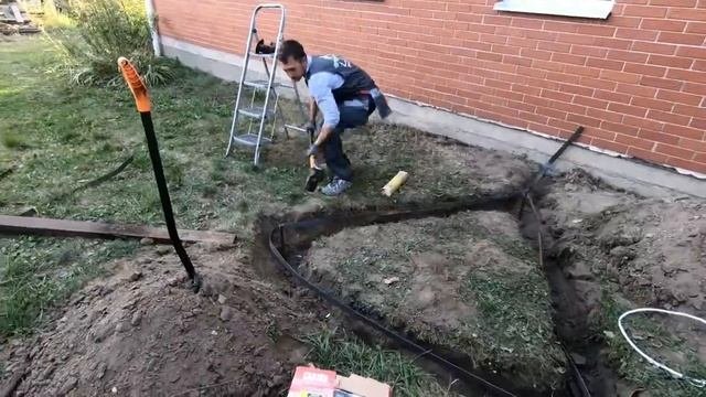 Монтаж заземления для подключения газа.Электроизмерительная лаборатория