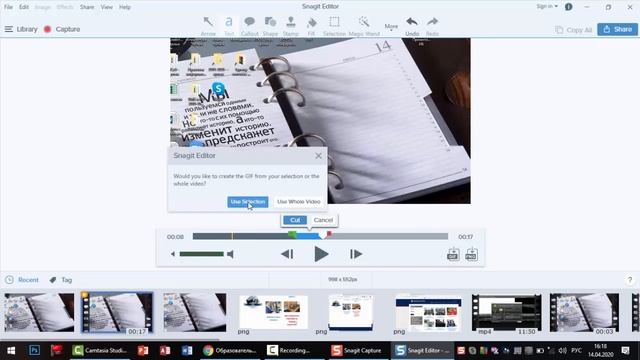 Видео инструкция по работе с программой Snagit 13