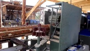 Распиловка бревна на станке ТЕРМИТ БМП 260