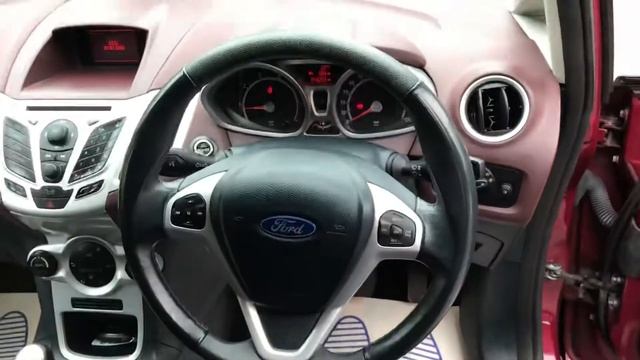 2008 Low Mileage Ford Fiesta 1.4 Titanium 5dr Petrol Manual Red Hatchback Car. смотреть онлайн