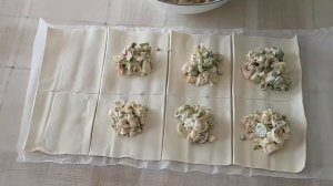 Конвертики с рыбой из слоеного теста ( Blätterteigtaschen mit Thunfisch )
