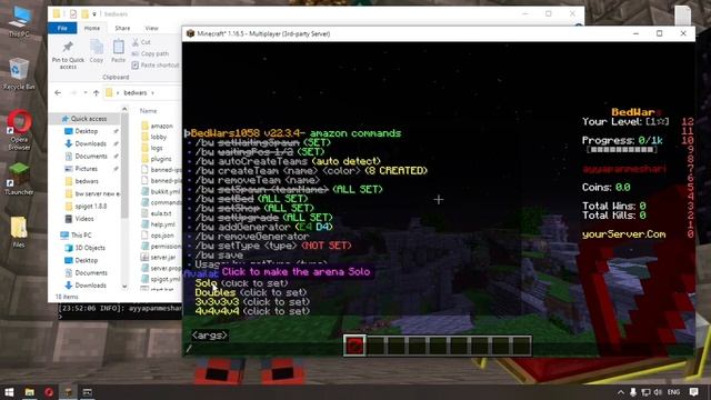 Create a Bedwars server on your PC and play with your friends. смотреть онлайн