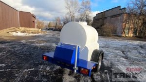 Прицеп цистерна 700 литров на одноосном шасси с тормозной системой