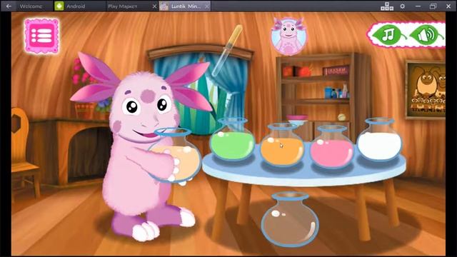 Играем в игру Лунтик Детские игры смотреть онлайн