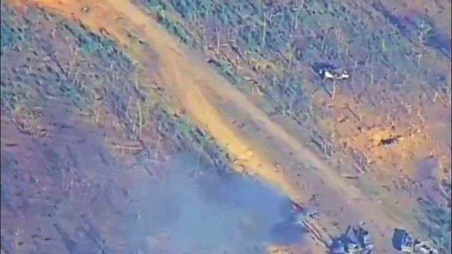Уничтожение танка укронацистов на Запорожском направлении.