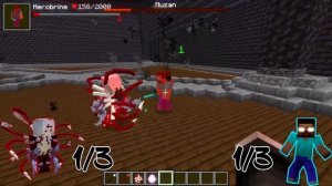 Muzan Vs. Herobrine | 1.16.5 Minecraft (Mob Battle)