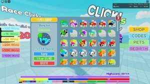 CRAFTING A SHINY 1 MILLION PET IN RACE CLICKER!! (Roblox)