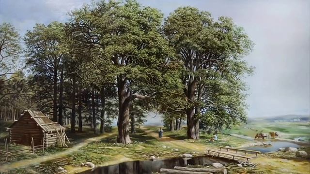 Михаил Клодт "Дубовая роща" 1863, холст, масло, 97*160 смотреть онлайн