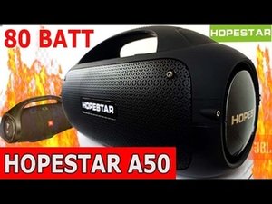?Hopestar A50 убийца JBL. Колонка с ручкой и мощностью 80 ват + микрофон.mp4