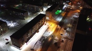 Полёт над зимним городом Козловка Чувашия