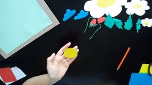 Аппликация из цветной бумаги " ЛЕТО"
