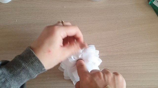 Украшение на пучок канзаши мк / Резинка на гульку / kanzashi diy