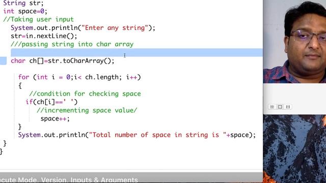 JAVA PROGRAMMING STRING OPERATION SPACE COUNT / WORD COUNT LECTURE 38