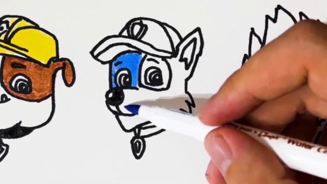 How to draw Paw Patrol step by step || Drawing and Coloring Paw patrol смотреть онлайн